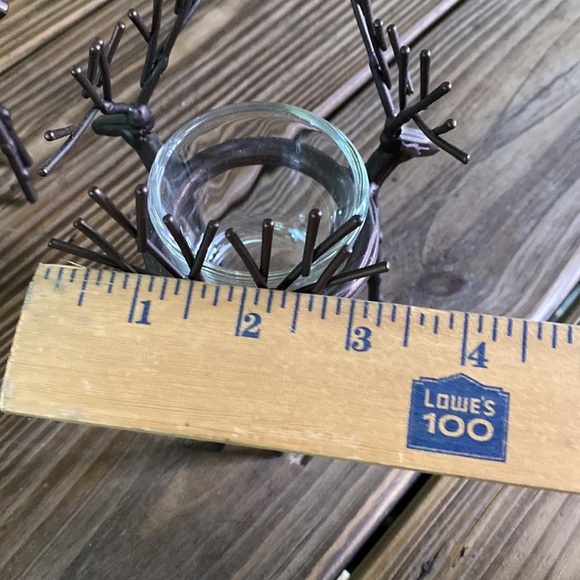 Yankee Candle Rustic Woodsy Triple Twiggy Deer Glass and Metal Votive Holders 🦌 - Picture 15 of 16